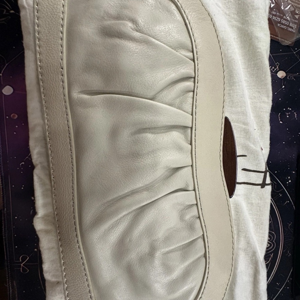 Fossil Cream Leather Clutch